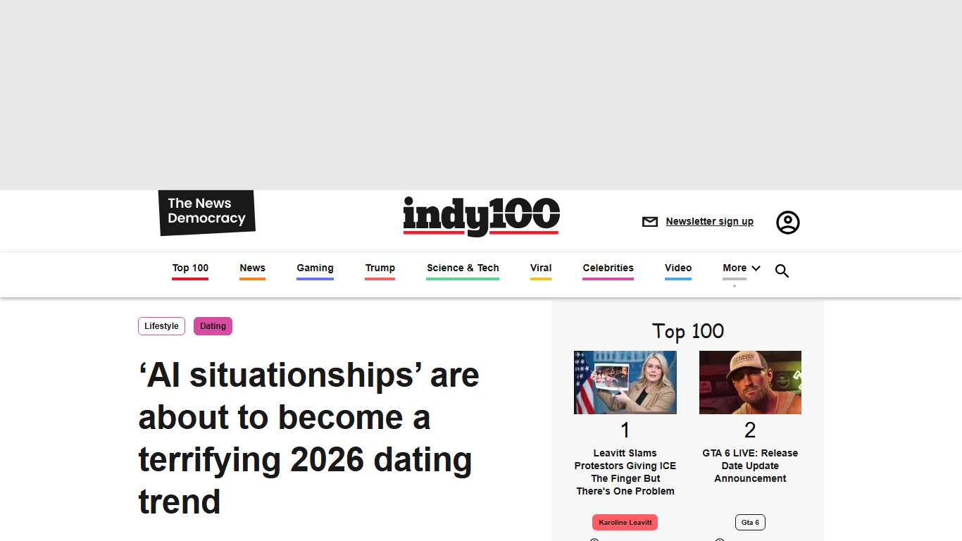‘AI situationships’ are about to become a terrifying 2026 dating trend | indy100